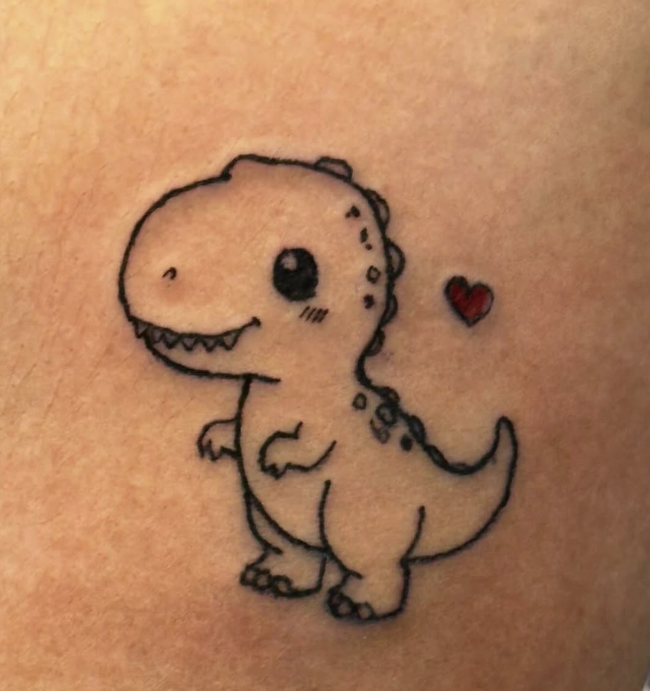 Baby T-Rex — Cartoon / Color tattoo by Xandria